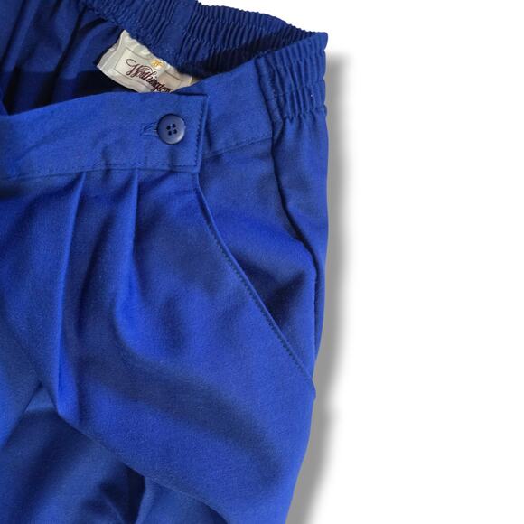 Vintage Worthington Women’s Royal Blue Stirrup Pants – Size 6 - Picture 2 of 9